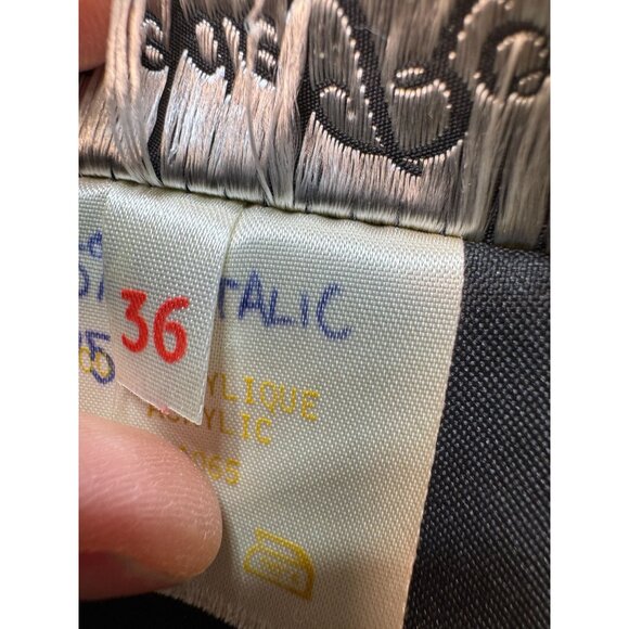 Vintage Pierre De Roche Open Front Blazer Jacket Womens Size 36 Multi Metallic - Picture 4 of 13